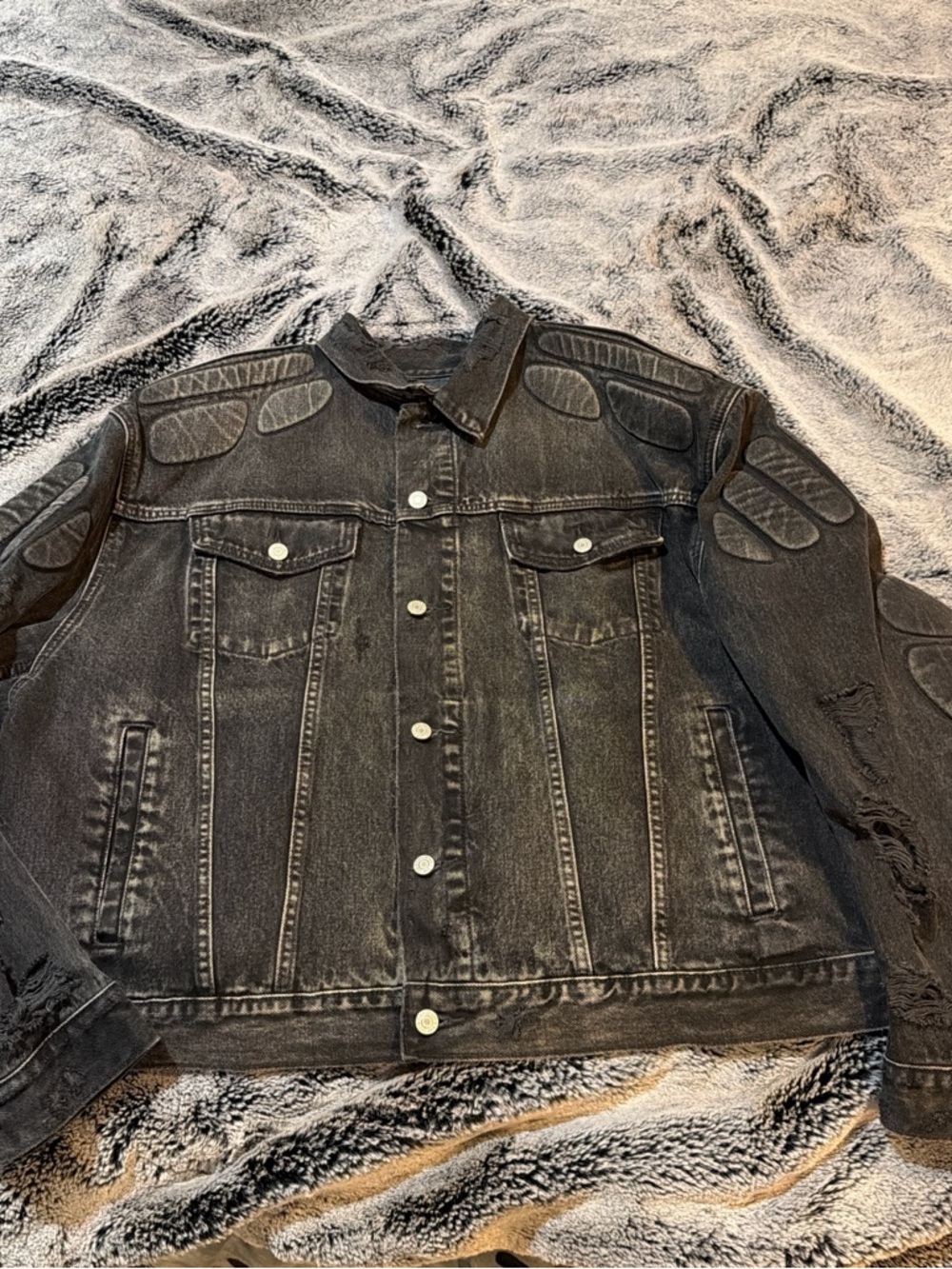 yeezy gap engineered by balenciaga padded black denim jacket